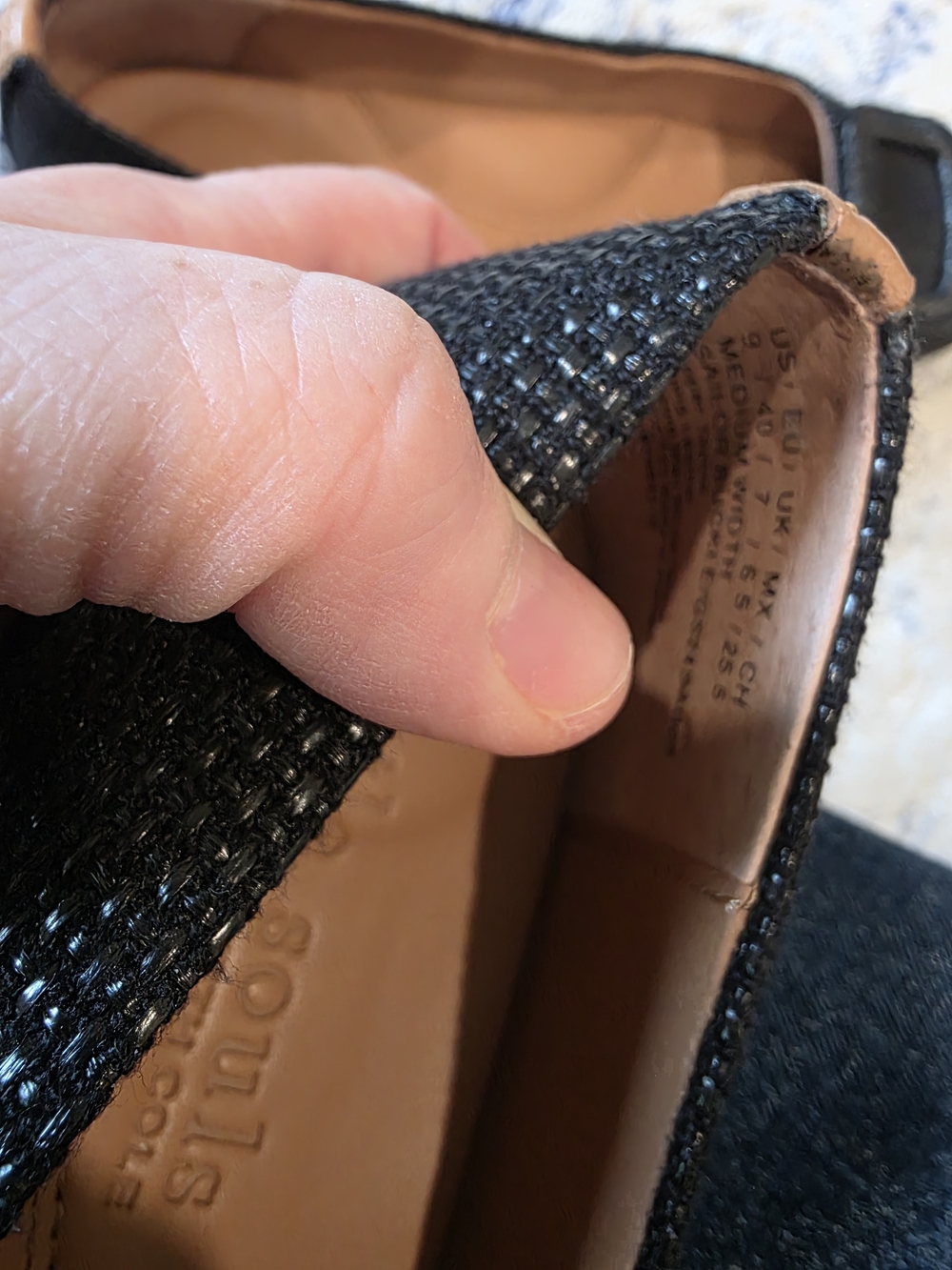 Gentle Souls Black Women’s Square-Toe Buckle Ballet Flat - Size 9 - Picture 11 of 11